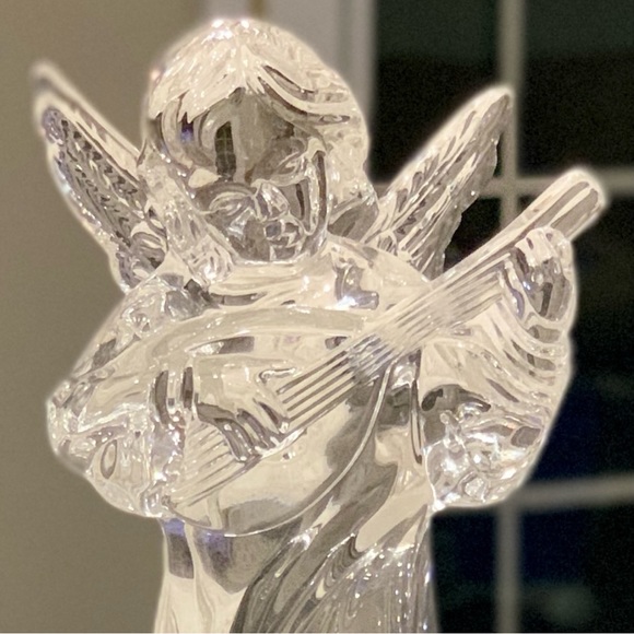 Vintage Mikasa Herald Collection Angel Mandolin Figurine Crystal Germany 1980s - Picture 12 of 12